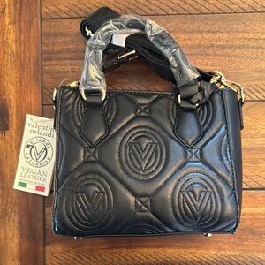 Valentino Orlandi Black Vegan Leather Handbag